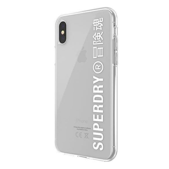 SuperDry Snap iPhone X/Xs átlátszó fehér tok