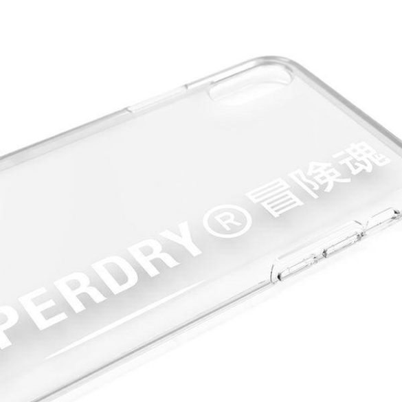 SuperDry Snap iPhone X/Xs átlátszó fehér tok