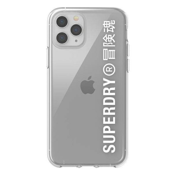 SuperDry Snap iPhone 11 Pro átlátszó fehér tok