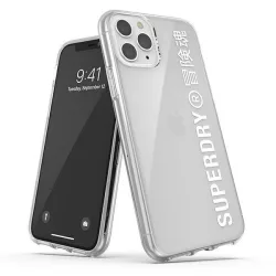 SuperDry Snap iPhone 11 Pro Max átlátszó fehér tok