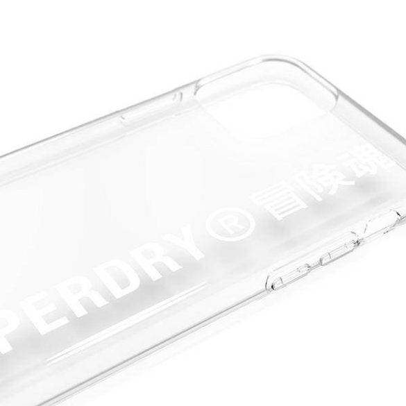 SuperDry Snap iPhone 11 Pro Max átlátszó fehér tok