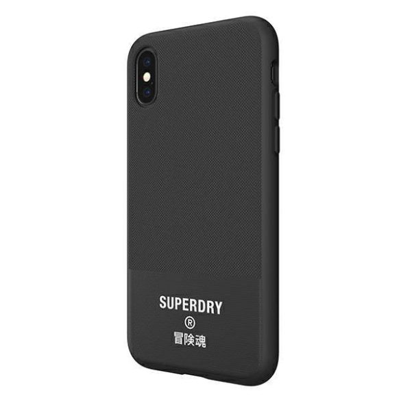 SuperDry formázott vászon tok iPhone X/Xs fekete