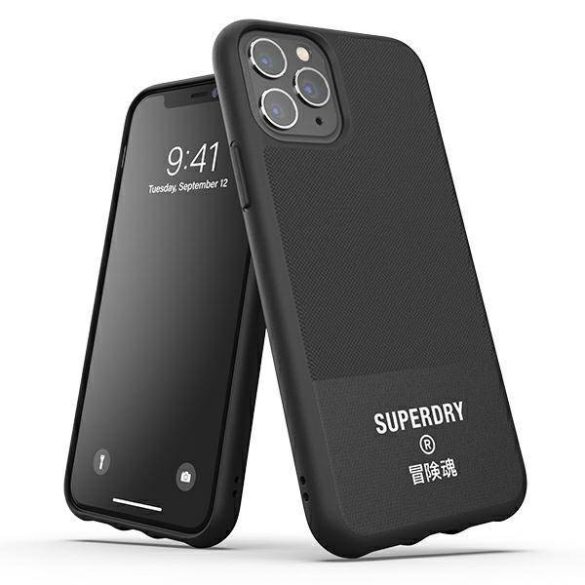 SuperDry formázott vászon tok iPhone 11 Pro fekete