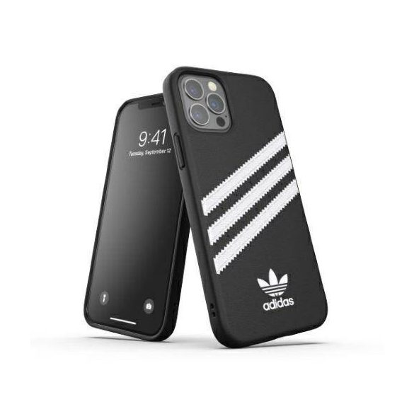 Adidas OR Moulded Case PU iPhone 12/12 Pro fekete/fehér tok