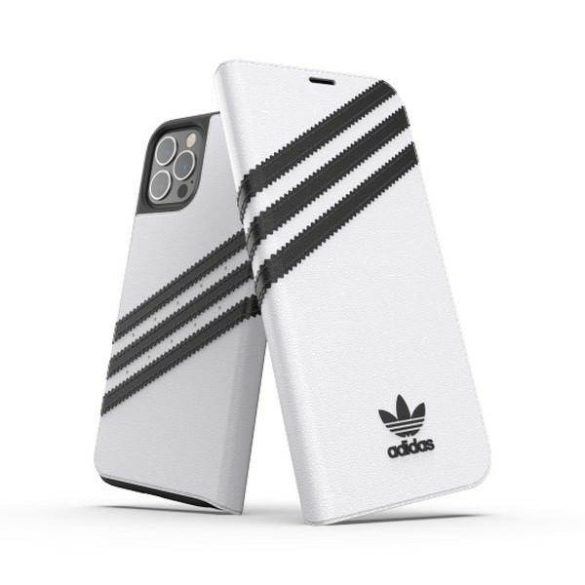 Adidas OR könyvtok PU iPhone 12/12 Pro 6,1" fekete/fehér