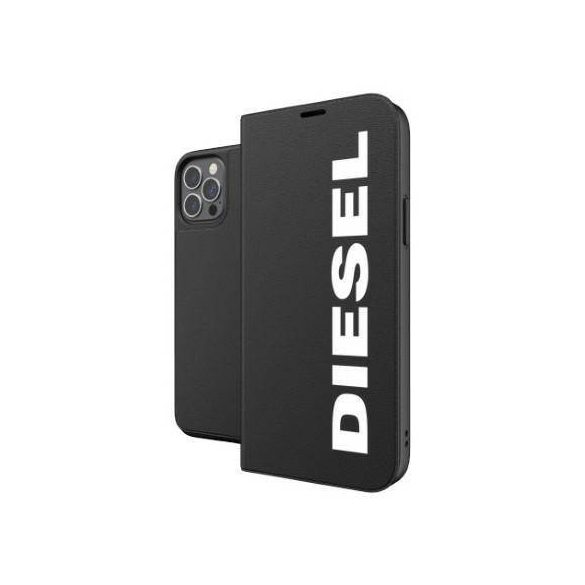 Diesel Core iPhone 12/12 Pro fekete/fehér könyvtok
