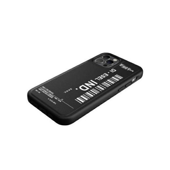 Diesel Moulded Case Core Barcode Graphic iPhone 12/12 Pro fekete/fehér tok