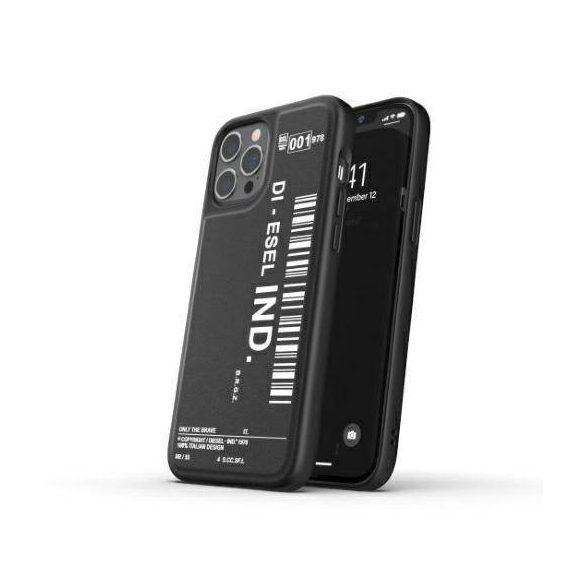 Diesel Moulded Case Core Barcode Graphic iPhone 12 Pro Max fekete/fehér tok