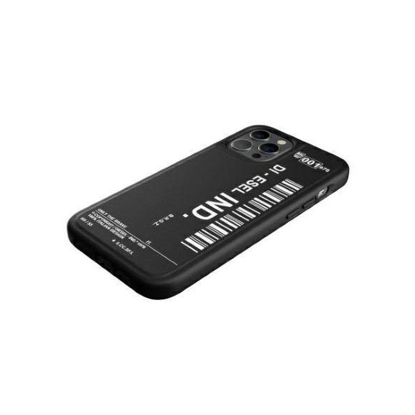 Diesel Moulded Case Core Barcode Graphic iPhone 12 Pro Max fekete/fehér tok