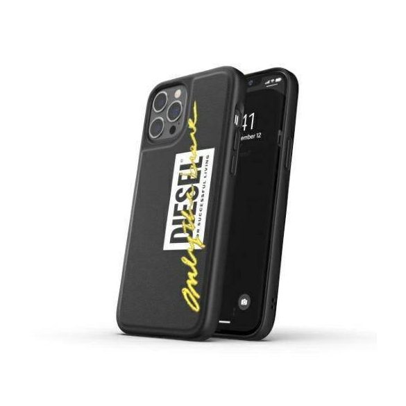 Diesel Moulded Case hímzett iPhone 12/12 Pro fekete/lime 42507 tok