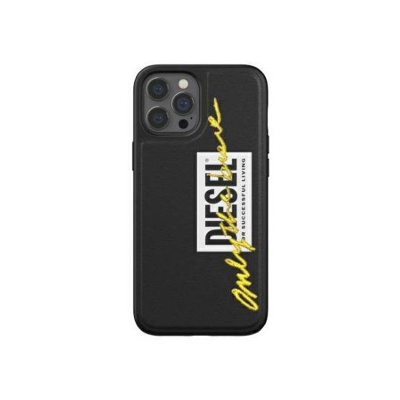 Diesel Moulded Case hímzett iPhone 12/12 Pro fekete/lime 42507 tok