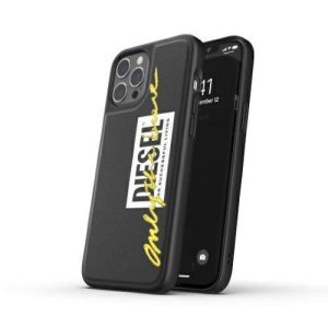 Diesel Moulded Case hímzett iPhone 12 Pro Max fekete/lime 42508 tok