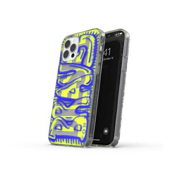 Diesel Snap Case Clear AOP iPhone 12/12 Pro kék/lime tok 