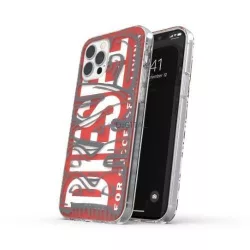   Diesel Snap Case Clear AOP iPhone 12 Pro Max piros/szürke tok
