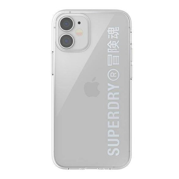 SuperDry Snap iPhone 12 mini átlátszó ezüst tok