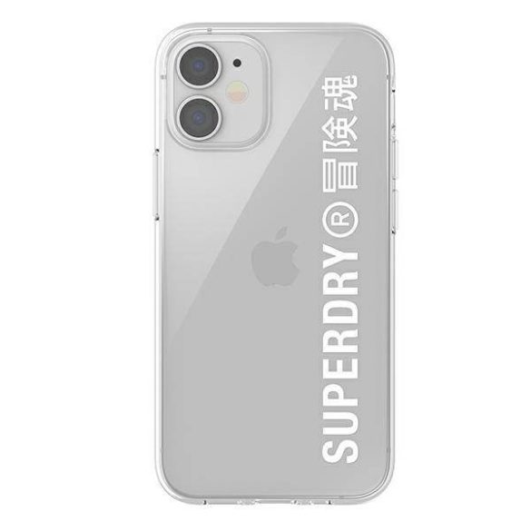 SuperDry Snap iPhone 12 mini átlátszó fehér tok