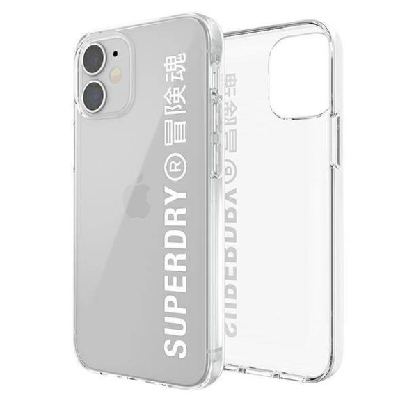 SuperDry Snap iPhone 12 mini átlátszó fehér tok