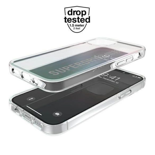 SuperDry Snap iPhone 12 mini átlátszó színátmenetes tok