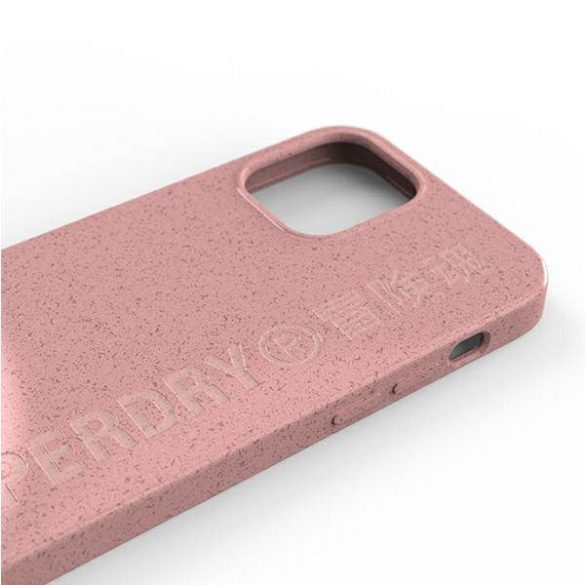SuperDry Snap iPhone 12/12 Pro biológiailag lebomló rózsaszín tok