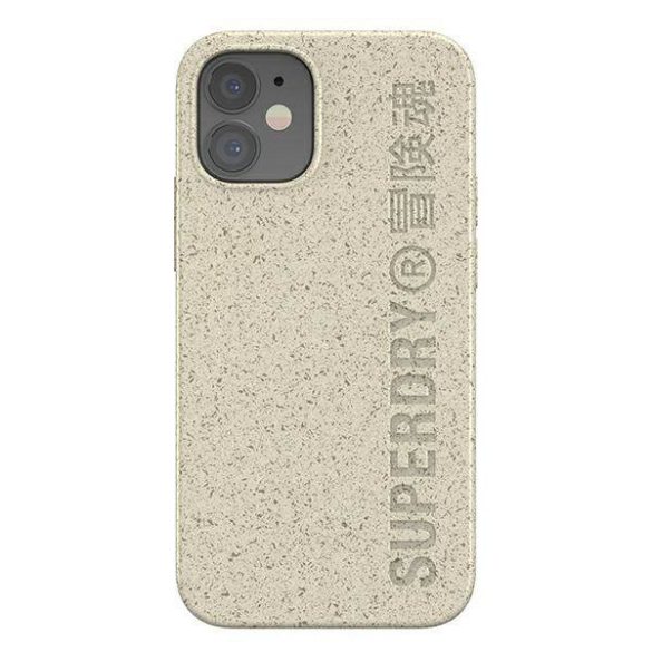 SuperDry Snap iPhone 12 mini biológiailag lebomló homok színű tok