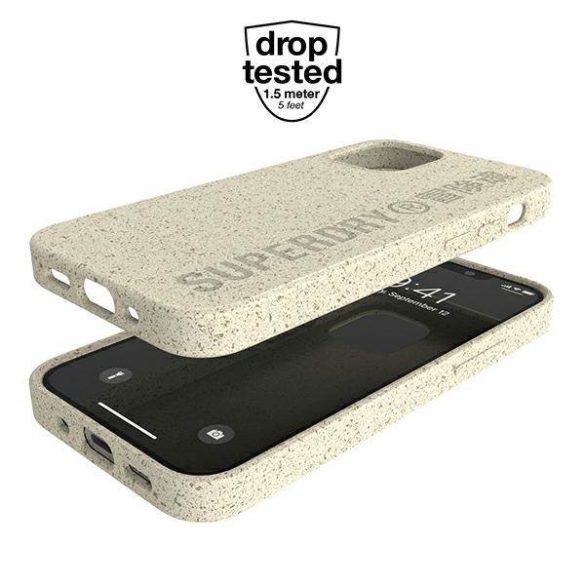 SuperDry Snap iPhone 12 mini biológiailag lebomló homok színű tok