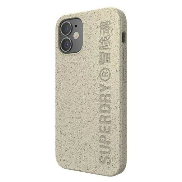 SuperDry Snap iPhone 12 mini biológiailag lebomló homok színű tok