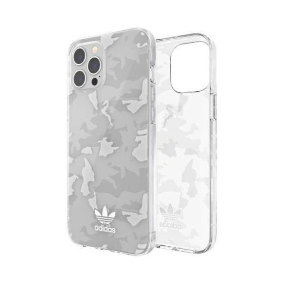 Adidas OR Snap Case Camo iPhone 12 Pro Max átlátszó fehér tok 