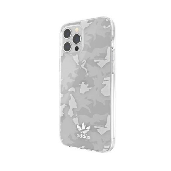 Adidas OR Snap Case Camo iPhone 12 Pro Max átlátszó fehér tok 