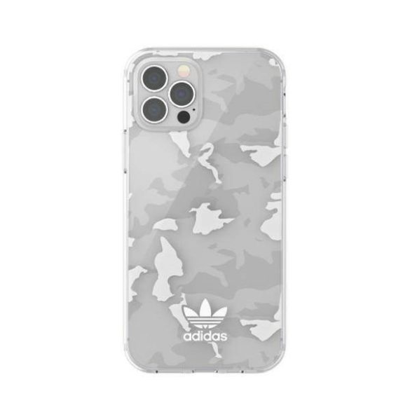 Adidas OR Snap Case Camo iPhone 12/12 Pro átlátszó fehér tok