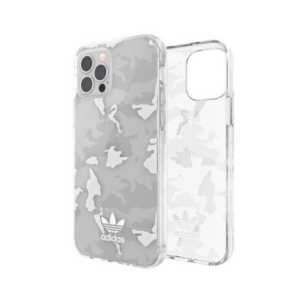 Adidas OR Snap Case Camo iPhone 12/12 Pro átlátszó fehér tok