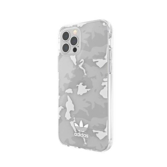 Adidas OR Snap Case Camo iPhone 12/12 Pro átlátszó fehér tok