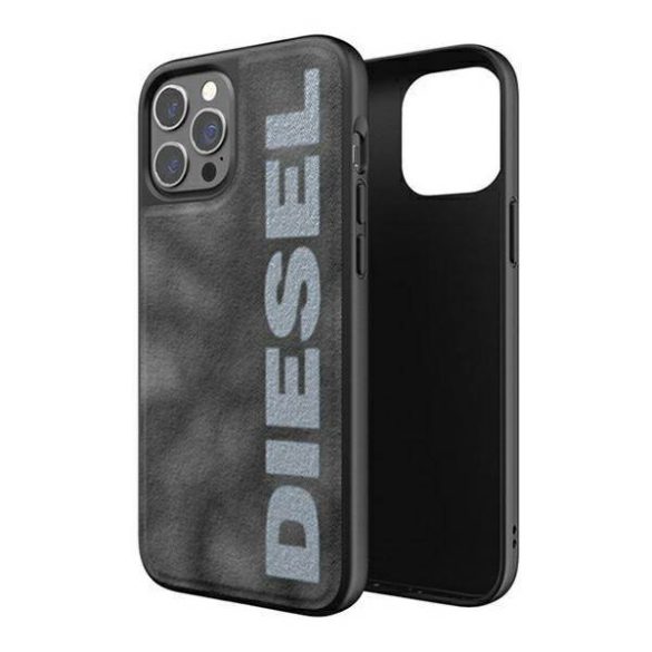 Diesel Moulded Case Bleached Denim iPhone 12/12 Pro szürke/fehér tok