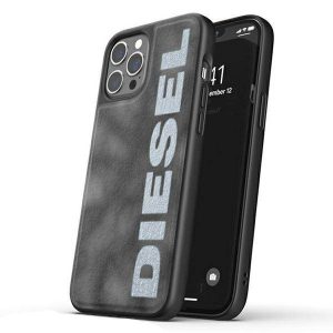 Diesel Moulded Case Bleached Denim iPhone 12 Pro Max szürke/fehér tok