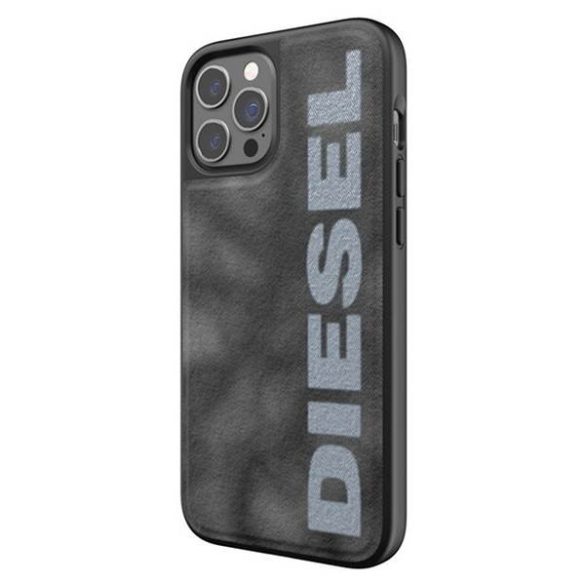 Diesel Moulded Case Bleached Denim iPhone 12 Pro Max szürke/fehér tok