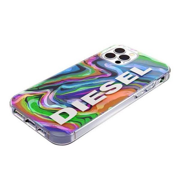 Diesel Clear CaseDigital holografikus AOP iPhone 12/12 Pro tok fehér 