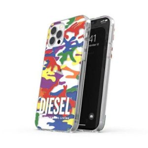 Diesel Clear CasePride Camo AOP iPhone 12/12 Pro többszínű tok