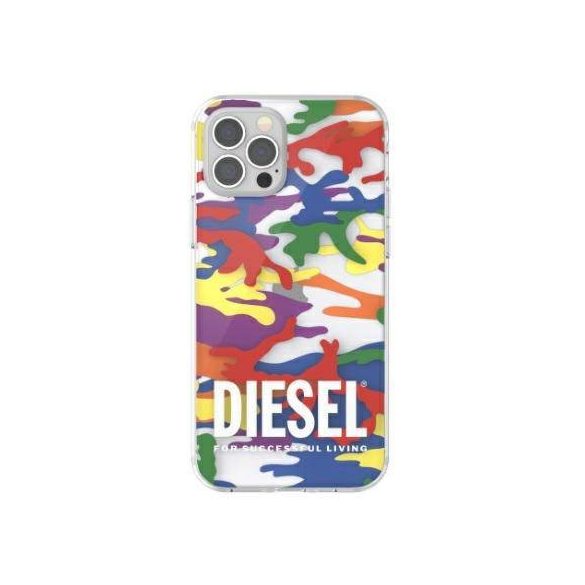 Diesel Clear CasePride Camo AOP iPhone 12 Pro Max többszínű tok