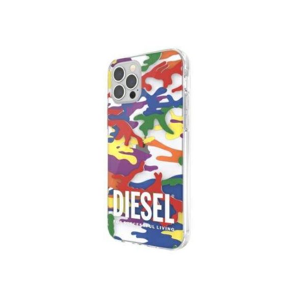 Diesel Clear CasePride Camo AOP iPhone 12 Pro Max többszínű tok
