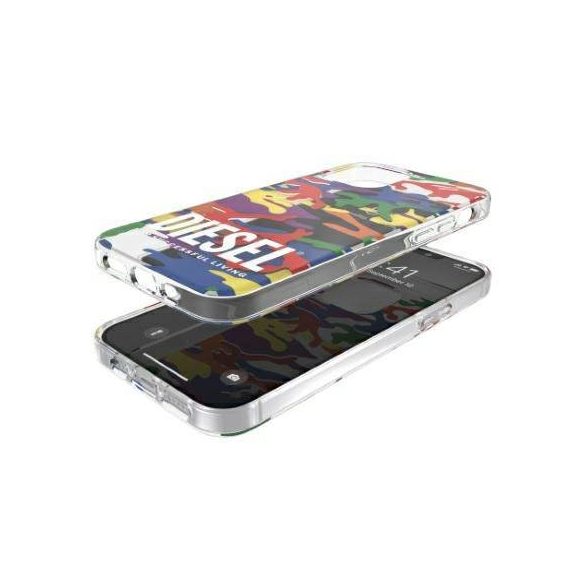 Diesel Clear CasePride Camo AOP iPhone 12 Pro Max többszínű tok