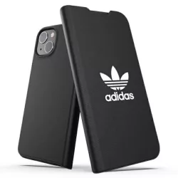  Adidas OR Booklet Case BASIC iPhone 13 6,1" fekete-fehér tok