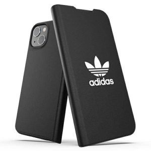 Adidas OR Booklet Case BASIC iPhone 13 / 14 / 15 6,1" fekete-fehér tok 