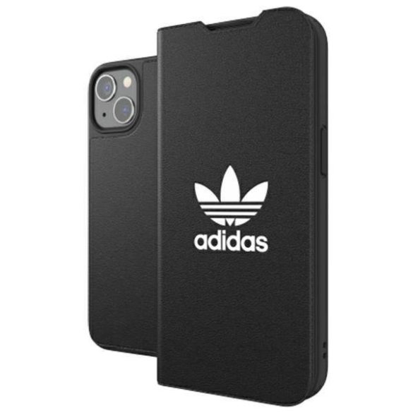 Adidas OR Booklet Case BASIC iPhone 13 / 14 / 15 6,1" fekete-fehér tok 