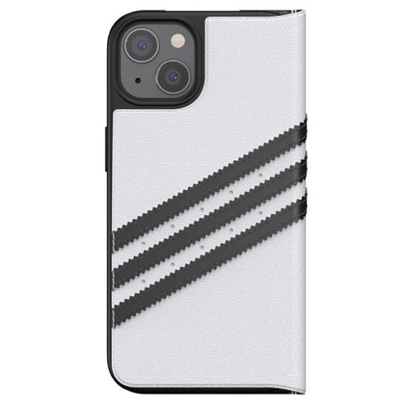 Adidas OR füzet tok PU iPhone 13 / 14 / 15 6.1" fekete-fehér 47092