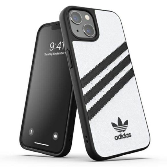 Adidas OR formázott tok PU iPhone 13 / 14 / 15 6.1" fehér 47094