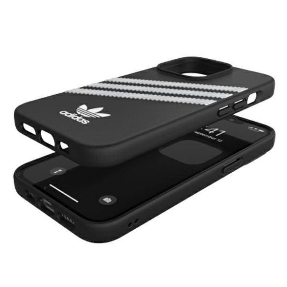 Adidas OR Moulded Case PU iPhone 13 Pro / 13 6,1" fekete/fehér tok