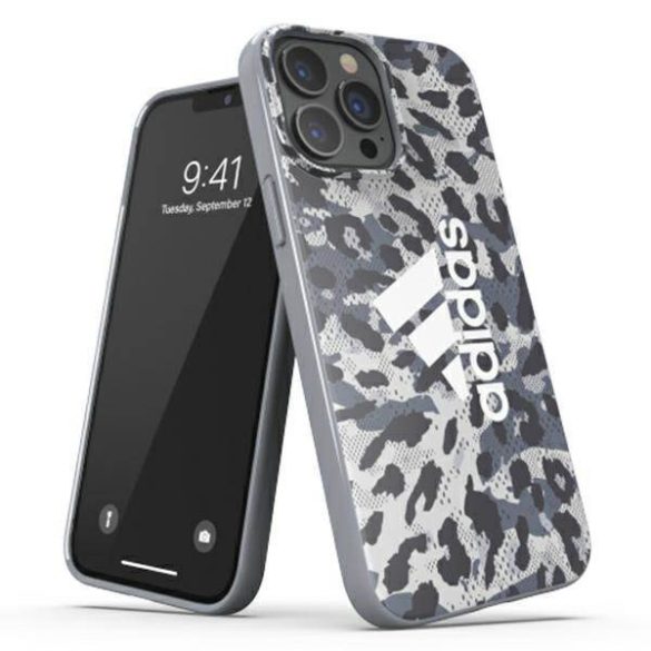 Adidas OR Snap Case Leopard iPhone 13 Pro / 13 6,1" szürke tok