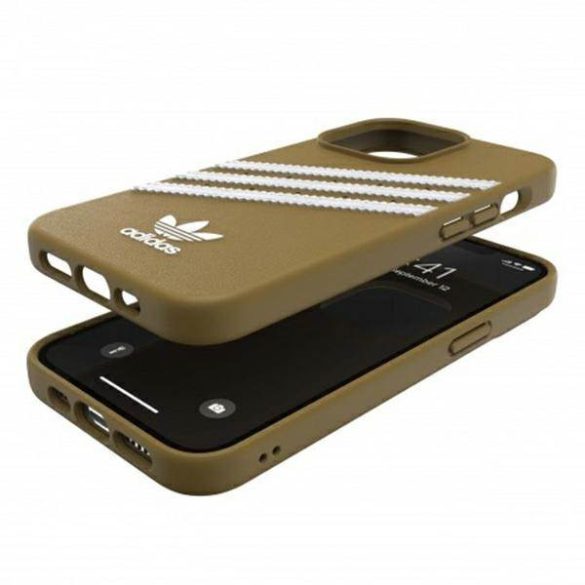 Adidas OR Moulded PU iPhone 13 Pro / 13 6,1" bézs/arany tok