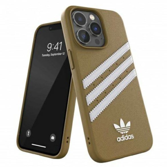 Adidas OR Moulded PU iPhone 13 Pro Max 6,7" bézs/arany tok