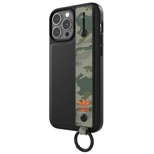 Adidas OR kézi pántos tok iPhone 13 Pro Max 6,7" fekete-zöld 48671