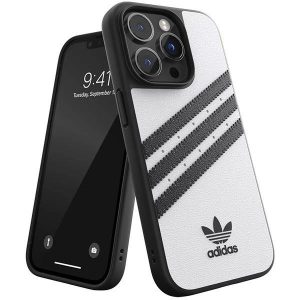 Adidas OR Molded Case PU iPhone 14 Pro 6,1" fehér-fekete 50190 tok